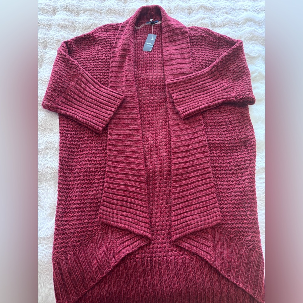 REITMANS open front cardigan lightweight knit 3/4 batwing style sleeves size L